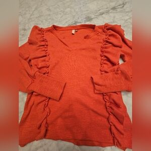 Pilcro Vibrant Orange Knit Top